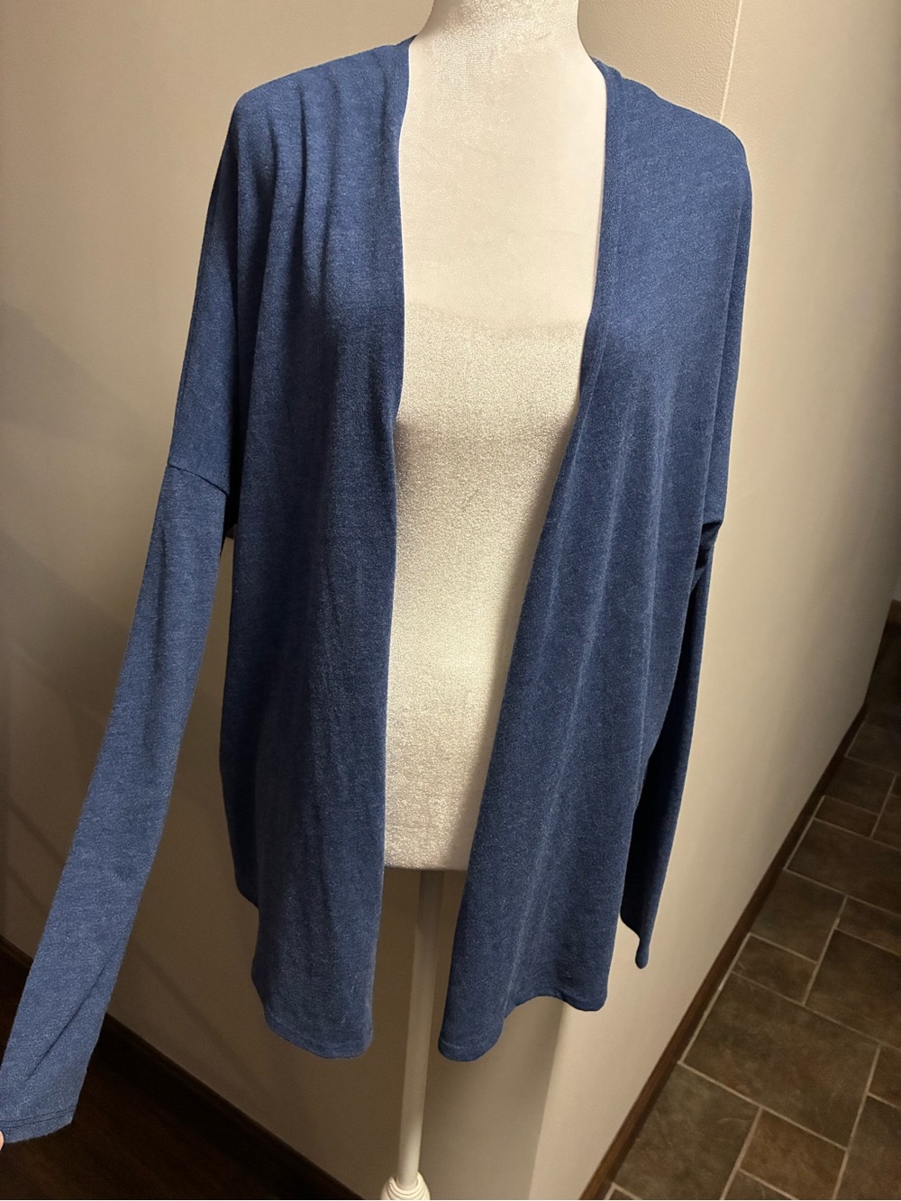 Abercrombie & Fitch Slate Blue Open-Front Women's Cardigan